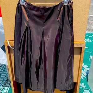 Brown satin dress skirt
